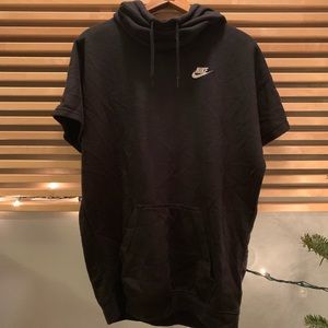 Nike Black Short-Sleeved Hoodie